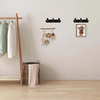 NINETREX Coat Rack Wall Mounted, Black Metal Coat Rack with 3 Coat Hooks Heavy Duty Coat Hanger Hooks Bag Hat Towel Rack for Entryway, Bathroom, Bedroom, Kitchen, and Hallway(Black,Round)