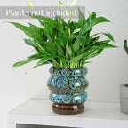 Ceramic 5 inch Plant Pot - Planter for Indoor Plants with Drainage Hole, Flower Pots for Orchid, Succulent,Outdoor Plants, Modern Glaze Planters for Home Office Decor Gift