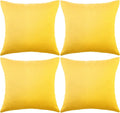 Boao 4 Pack Christmas Decorative Outdoor Waterproof Throw Pillow Covers Square Patio Balcony Garden Waterproof Cushion Case PU Coating Pillow Shell for Couch Bed Patio Sofa, 18 x 18 Inch