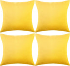 Boao 4 Pack Christmas Decorative Outdoor Waterproof Throw Pillow Covers Square Patio Balcony Garden Waterproof Cushion Case PU Coating Pillow Shell for Couch Bed Patio Sofa, 18 x 18 Inch