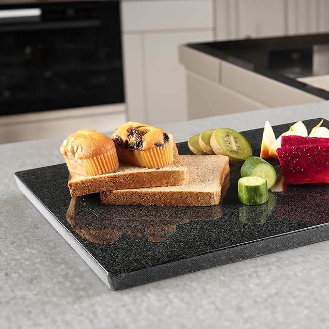 Koville African Natural Marble Cutting Board for Kitchen, 16x12inch Large Hand Crafted Marble Slab for Cheese, Charcuterie, Pastry Board - Wedding Gift, House Warming Gift