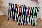 CAPSCEOLL Abstract Colorful Throw Pillow Covers Modern Home Art Decor,18 X 18 Inches Set of 2 Pillow Cases Decorative,Abstract Pillowcases for Bedroom,Living Room,Cushion Couch Sofa