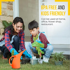 KP KOOL PRODUCTS 1/2 Gallon Watering Can - Small Indoor/Outdoor Plastic Waterer - Orange - 1 Pack