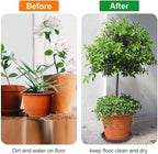 Plant Saucer 14 inch, Heavy Large Planter Durable Thicker Plastic Plant Trays for Indoors and Outdoor, Plant Saucer Drip Trays,Brown (14" - 3 Pack)