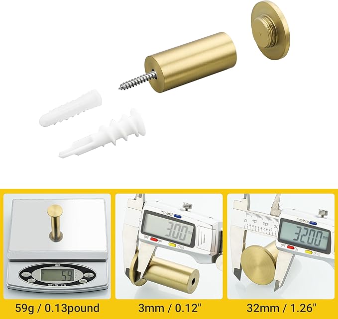 SAYAYO Brushed Gold Towel Hooks for Bathrooms, Heavy Duty Wall Hooks for Hanging, Modern Coat Hook Robe Hook SUS 304 Stainless Steel 4 Pcs