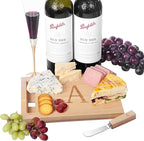 Miicol Wood Charcuterie Board, Monogram Cheese Board 10 Inch, Personalized Initial Cutting Board with Spreader, Unique Housewarming Gift, Ideal for Kitchen, Home, Letter A