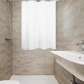 Waterproof Shower Curtain for Window Inside Shower, 36 x 48 Inches Short Plastic Bathroom Window Curtain Heavy Duty Vinyl with Hooks, White, 36x48