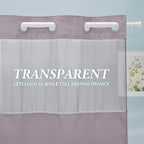 Lavender Stall No Hook Shower Curtain with Snap in Liner,230GSM Waffle Weave Shower Curtains for Bathroom,54W x 80H