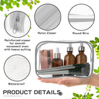 Weewooday 12 Pieces Clear Makeup Bags Cosmetic Storage Bags PVC Zipper Pouches Travel Waterproof Makeup Plastic Case for Women Organizing Toiletries Traveling Bathroom(Medium,Multicolor)