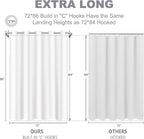 No Hook Shower Curtain, White Modern Chevron Striped Luxury Hotel Style, Washable Waterproof Fabric for Bathroom, 15 Seconds Quick Install, 72W x 86L Inches
