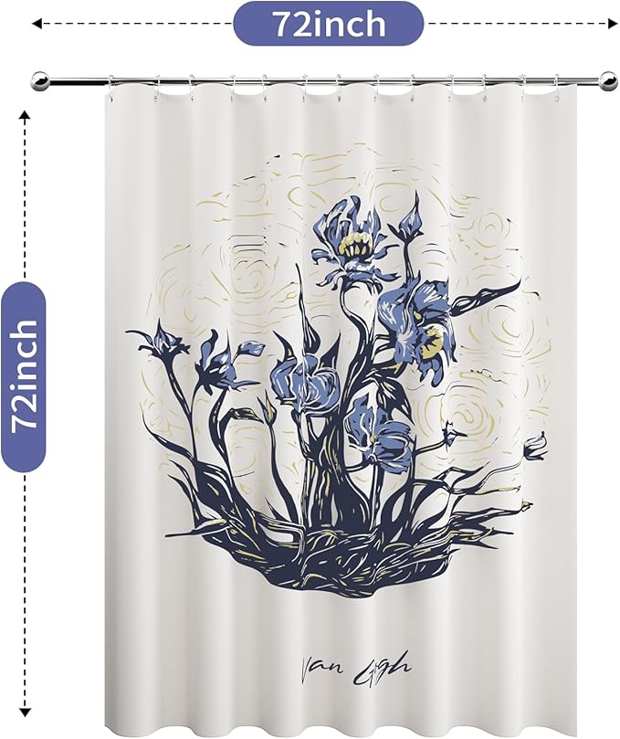 LaCyan Art Shower Curtain (Irises Big)