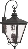 Livex 2036-04 Transitional Four Light Outdoor Wall Lantern from Cambridge Collection in Black Finish
