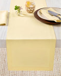 Solino Home Linen Table Runner 72 Inches Long - 100% Pure Linen Golden Straw Dining Table Runner 14 x 72 Inch for Fall, Autumn, Thanksgiving - Fete