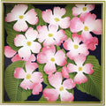 rockflowerpaper Pink Dogwood 15inch Square Lacquered Wooden Serving Tray with Handles, Coffee Table Ottoman Tray for Dining. for Food, Drinks, Cocktail, Great for Parties, Entertaining & Gift