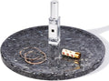 Natural Marble Tray, 11.8in Serving Tray for Fruit, Round Decorative Vanity Stone Plate for Jewelry&Key, Quality Storage Dish for Kitchen Coffee Table and Bathroom Desktop, Blue Pearl
