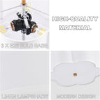 Modern Semi Flush Mount Ceiling Light Modern Gold 3-Lights Drum Ceiling Lighting Fixture Vintage Linen Golden Ceiling Lamp for Laundry Room, Kitchen, Basement, Dining Room, Bedroom