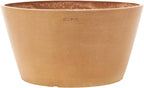 Ecopots Frankfurt Durable Modern Round Indoor/Outdoor Recycled-Based Composite Flower Pot Planter, Terracotta Color, 12"