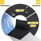 AAAAAcessories Outdoor Deep Seat Cushions, Waterproof, Fade-Resistant Patio Furniture Replacement Cushions, 24" x 24" x 5" + 24" x 13.5", Black
