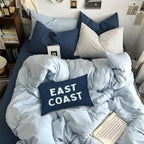 Coastal Throw Pillow Cover 12x20, Navy Blue Preppy East Coast Coquette Decor for Girls Room College Sofa Couch, Trendy Retro Dorm - Navy Blue