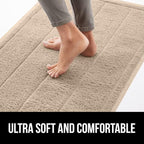 GORILLA GRIP Dirt Grabber Mesh Doormat, Low-Profile, Stain and Fade Resistant Heavy Duty Quick Dry Striped Doormats, Mats for Indoor or Outdoor Entry, Shoe Scraper, Garage Entrance Mat, 35x23, Beige
