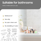 Vanity and Bathroom Tray, 11.8" ABS Countertop Organizer,Waterproof Vanity Tray for Toilet Tank,Perfume,Soap,Keys,Bathroom Accessories,Kitchen and Bath Trays,Non Slip Small Trays,White