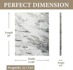 Koville Brazilian Natural Marble Cutting Board for Kitchen, 16x20inch Extra Large Hand Crafted Marble Slab for Cheese, Charcuterie, Pastry Board - Wedding Gift, House Warming Gift