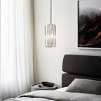 Chrome Pendant Lighting Modern Pendant Light Mini Crystal Chandeliers Adjustable Pendant Light Fixture for Kitchen Island Dinning Room Corridor Bedroom(Chorme 2-Pack)