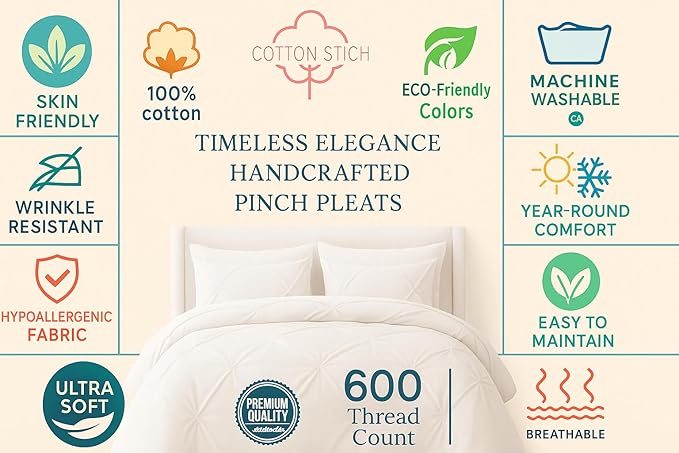 Pinch Pleated Standard Pillow Shams Set Of 2 White 600 Thread Count Super Soft White Pinch Pillow Shams Standard 20" x 26" Size 100% Egyptian Cotton Decorative Pinch Pleated Bed Pillow Covers Set of 2