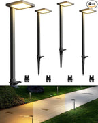 SUNVIE 3CCT Low Voltage Pathway Lights Wired Pathway Lights Outdoor 5W 3000K Anti Glare LED Low Voltage Landscape Lighting Waterproof Landscape Path Lights for Walkway Backyard Garden Patio, 4 Pack