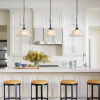 Vintage Plug in Pendant Light,Hanging Lights with Plug in Cord,16.4Ft Cord & 14.7Ft Chain Dimmable Black Hanging Light Fixture,Hanging Lamp with On/Off Switch for Kitchen,Bedroom,Living Room