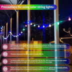 Solar String Lights Outdoor Waterproof - Upgrade 59Ft Pear-Style Multi Color Large Globe String Lights Solar Powered with Remote, Color Changing Solar Patio Lights for Outside Camping Tent Decor
