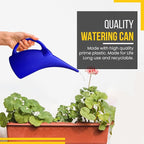KP KOOL PRODUCTS 1/2 Gallon Watering Can – Small Blue Plastic Watering Can for Indoor & Outdoor Plants, Garden Use – 1 Pack