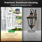 VIANIS White Large Adjustable Sensitivity Motion Sensor Outdoor Lights, Exterior Lighting Fixtures, Aluminum Outdoor Wall Light Waterproof Anti-Rust, Outdoor Lanterns for Front Porch Patio, Entryway