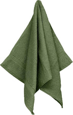 Luxury Hotel & Spa Collection, Quick Dry 100% Turkish Cotton 700 GSM, Eco Friendly Towel, for Bathroom, Gymand Kitchen Dobby Border Soft Hand Towel Set 16 X 30, Moss, Hand Towels - Set of 6