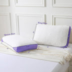 HOMELAB Adjustable Shredded Memory Foam Pillows Queen Size, Cooling Bed Pillows for Sleeping with Removable Cover, Medium Pillows for Side Stomach & Back Sleepers, 2 Packs 20"x28"
