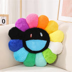 FIONOUT Flower Pillow, Flower Shaped Throw Pillow, Flower Face Floor Cushions Floor Pillow, Colorful Sunflower Plush Pillow, Cute Room Decor Decorative Pillows for Sofa Bedroom Car (60CM/23.6in)