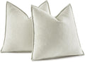MIULEE Pack of 2 Christmas Cream Decorative Pillow Covers 22x22 Inch Soft Chenille Luxurious Couch Throw Pillows Farmhouse Cushion Covers Euro Shams with Elegant Design for Sofa Bedroom Home Decor