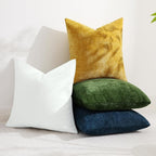 decorUhome Chenille Grey Throw Pillow Covers 20x20 Inch Set of 2, Decorative Soft Couch Pillow Covers Solid Dyed Accent Velvet Farmhouse Neutral Square Pillow Cases for Sofa Bed Living Room