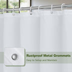 AooHome Fabric Shower Curtains, Cloth Ombre Green Shower Curtain Sets, Washable Fabric Green and White Shower Curtain, Rustic Farmhouse Bathroom Shower Curtains, 72x78 Inches