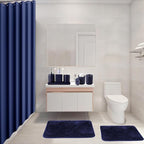 21 Pcs Bathroom Accessory Set with Waterproof Shower Curtain and Non Slip Mat,Resin Bath Set with Toothbrush Holder and Lotion Soap Dispenser,Bathroom Countertop Organizer Set for Home Apartment