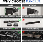 Black Coat Rack Wall Hooks for Hanging Heavy Duty Door Hooks with 5 Hooks Key Holder for Wall Hat Rack for Entrance Coat Hook