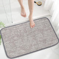 Bath Mats 36x24 Non-Slip Absorbent Bathroom Rug, Quick Dry Machine Washable Shower Tub Mat with Rubber Backing, Soft Floor Carpet for Bathroom Decor Bark Light Gray