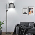 Nintiue [Upgraded] Dimmable Floor Lamp, 1000 Lumens LED Edison Bulb Included, Black Shade, Modern Arc Standing Tall Floor Lamp for Living Room Bedroom Office Dining Room