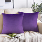 VAKADO Purple Throw Pillow Covers Decorative 20x20 Set of 2 Outdoor Decor Couch Cushion Covers Pillowcases Home Bed Decoration for Sofa Bedroom Office