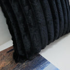 JOJUSIS Pack of 2 Faux Fur Plush Decorative Throw Pillow Covers Couch Cushion Case Soft Pillowcases (Black, 24 x 24-Inch)