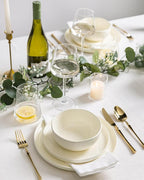 TheTerra Ceramic Dinnerware Sets for 4, 12 Pieces Porcelain Lightweight Plates and Bowls Sets, Scratch Resistant Dish Set, Oven & Microwave & Dishwasher Safe, Beige Speckled