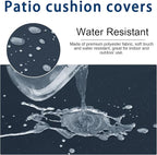 14 PCs Patio Cushion Covers for 7 PCs Outdoor Furniture Sectional Seating Sets Water Resistant Plus 2 Throw Pillows (Blue, 23.6(L)*23.6(W)*4.33(T) inches)