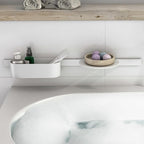 hansgrohe WallStoris 4-inch Modern Storage Basket- Deep in Matte White, 27912700