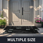 Yimobra Large Door Mat Outside Entrance 36x24, Waterproof Heavy Duty Outdoor Mats for Front Door, Non Slip Rubber Entry Mat for Garage Patio Indoor, Easy Clean, Black