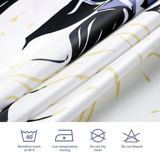 LaCyan Shower Curtain with 12 Hooks Waterproof Curtain for Bathroom Modern Art Floral Polyester Fabric Abstract Shower Curtains 72x72 Irises